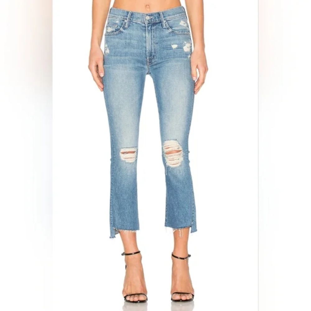 Mother Superior The Insider Crop Step Fray Jeans Size 24